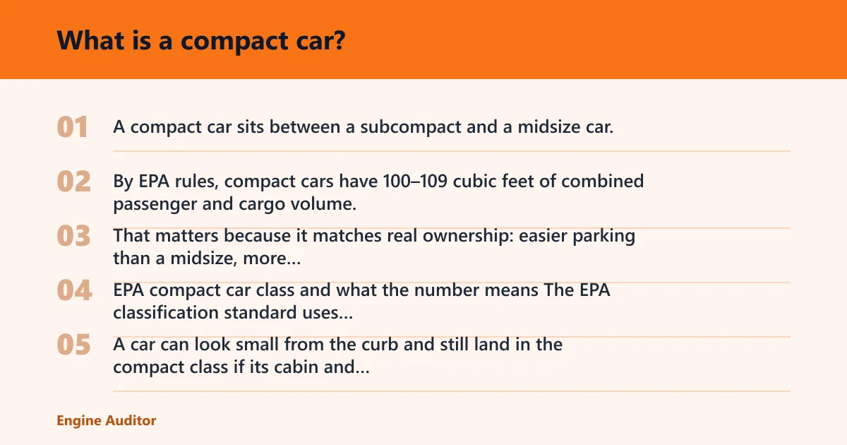 Steps: What is a compact car?