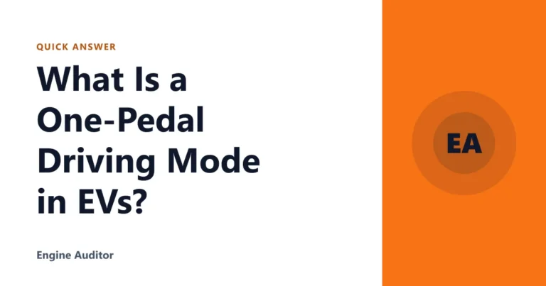 What Is a One-Pedal Driving Mode in EVs?