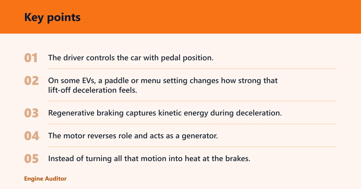 Key points: How one-pedal driving works
