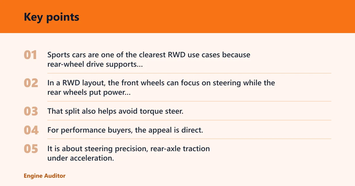 Key points: Sports cars: best for handling balance