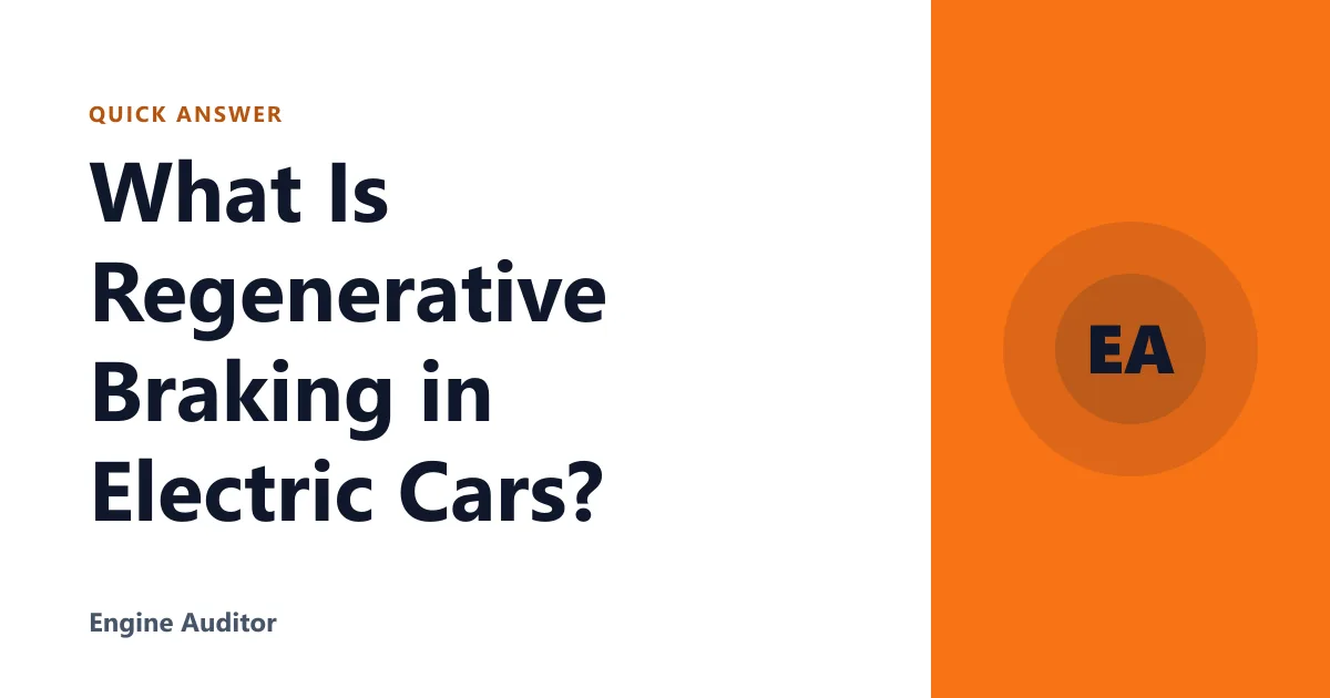 What Is Regenerative Braking in Electric Cars?