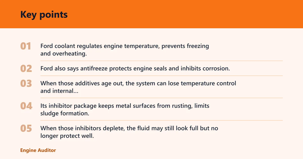 Key points: What coolant does in a Ford