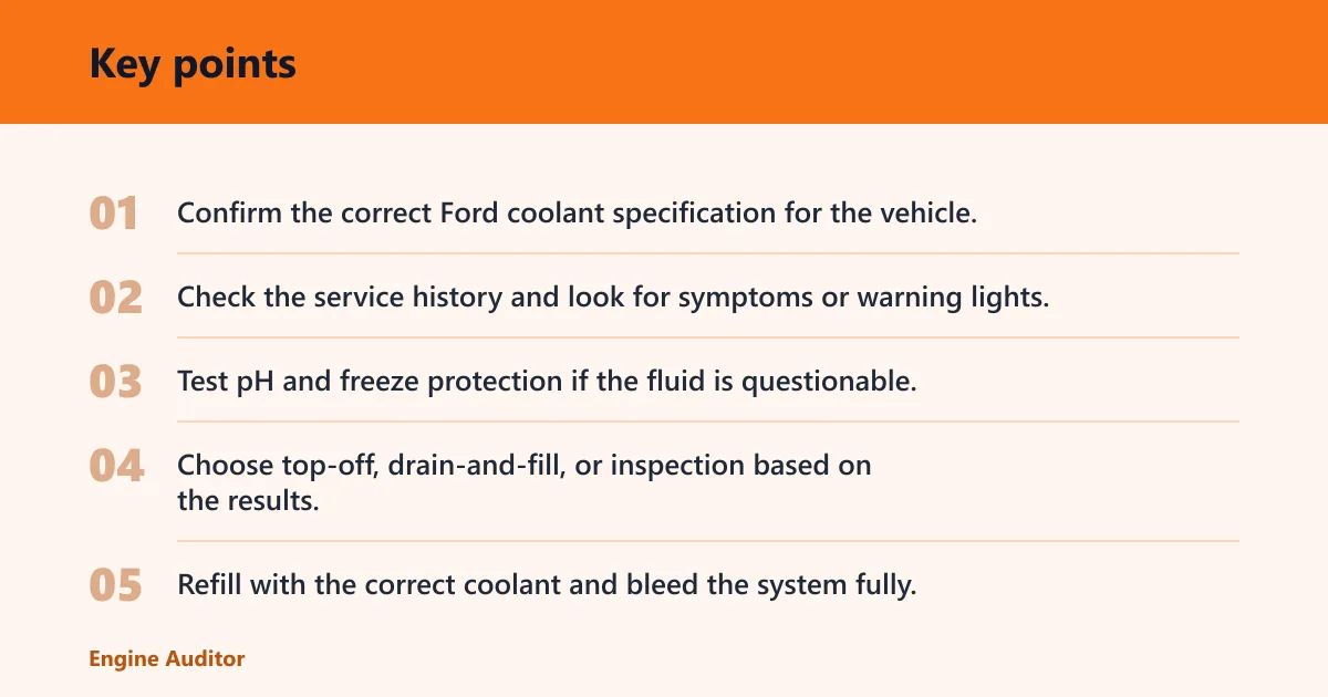 Key points: Drain-and-fill or flush?