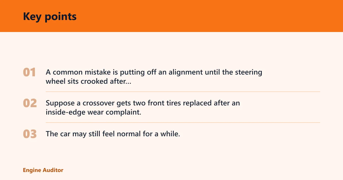 Key points: Wheel alignment decision table