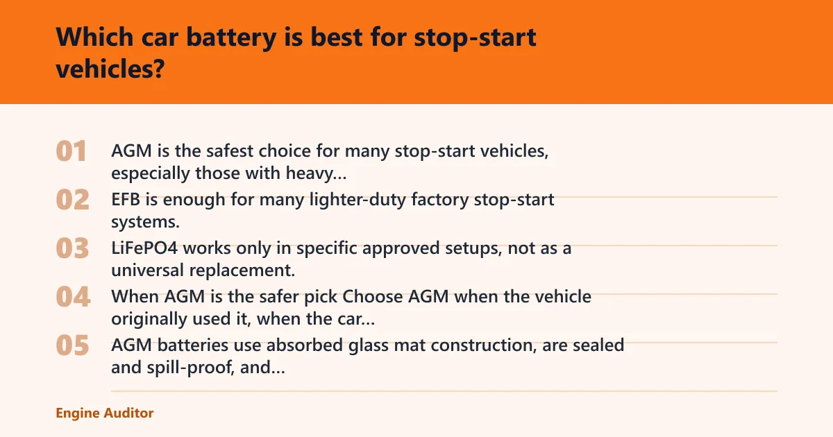 Steps: Which car battery is best for stop-start vehicles?