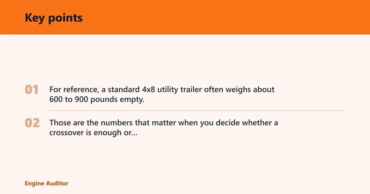 Key points: Trailer towing decision table