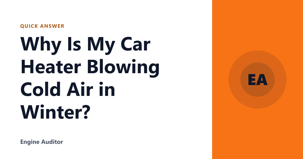 Why Is My Car Heater Blowing Cold Air in Winter?
