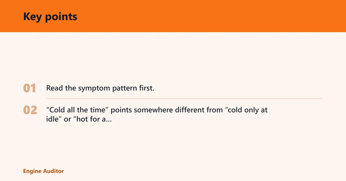 Key points: Cold heat patterns