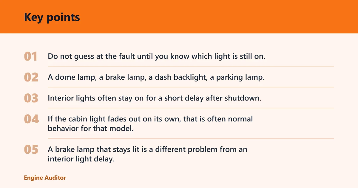Key points: Start by identifying the light