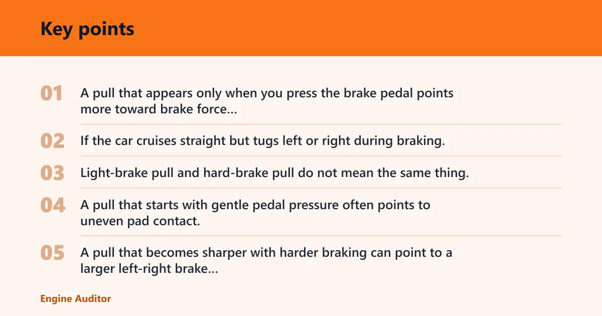 Key points: Why it pulls only when braking
