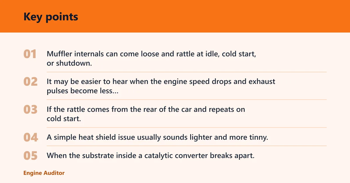 Key points: Could the muffler or catalytic converter be failing?