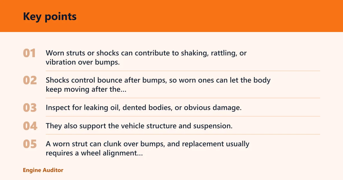 Key points: Which suspension parts make the most common bump noise?