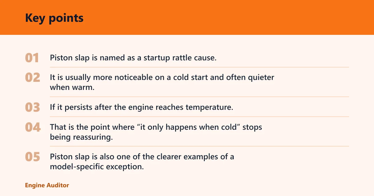 Key points: Other noises that can sound like knock