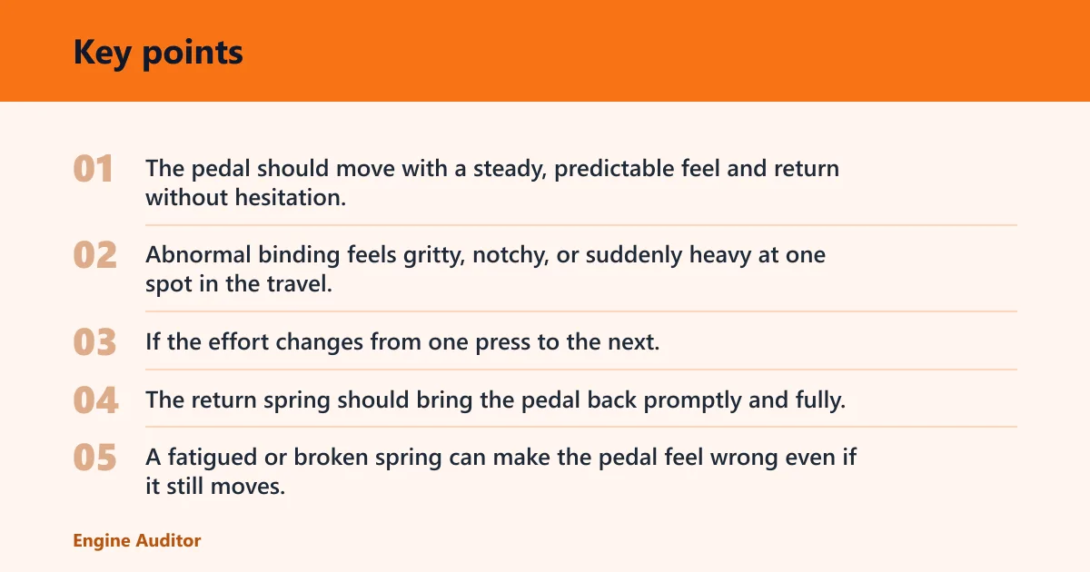 Key points: Why does my gas pedal feel hard to press?