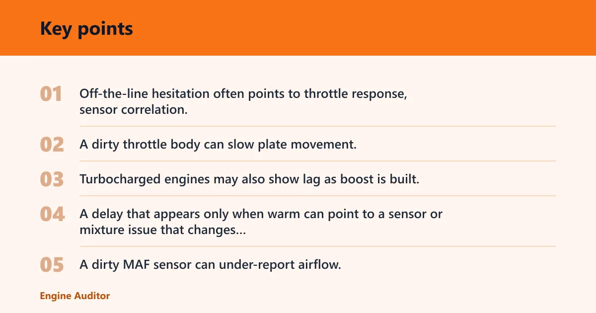 Key points: Why does my gas pedal lag when I press it?