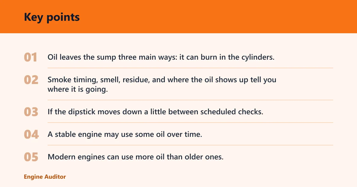 Key points: Why is my oil dropping?