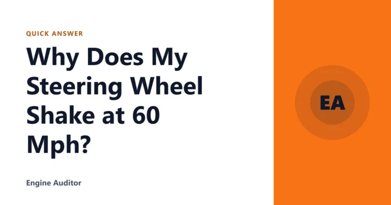Why Does My Steering Wheel Shake at 60 Mph?