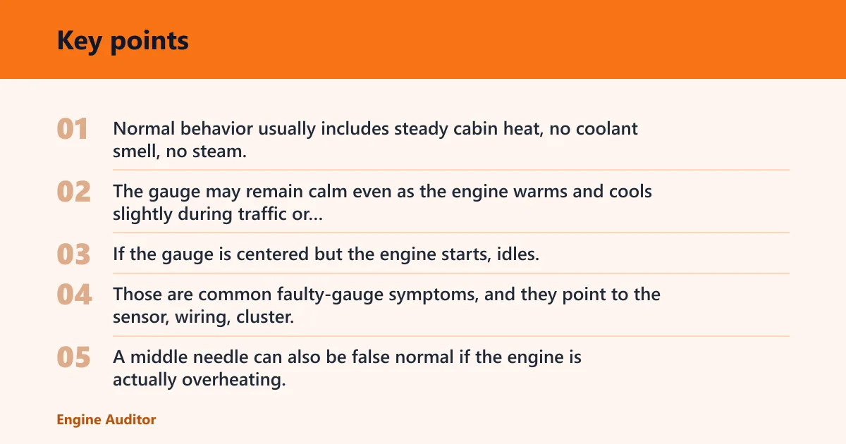 Key points: Is it normal for the gauge to stay there?